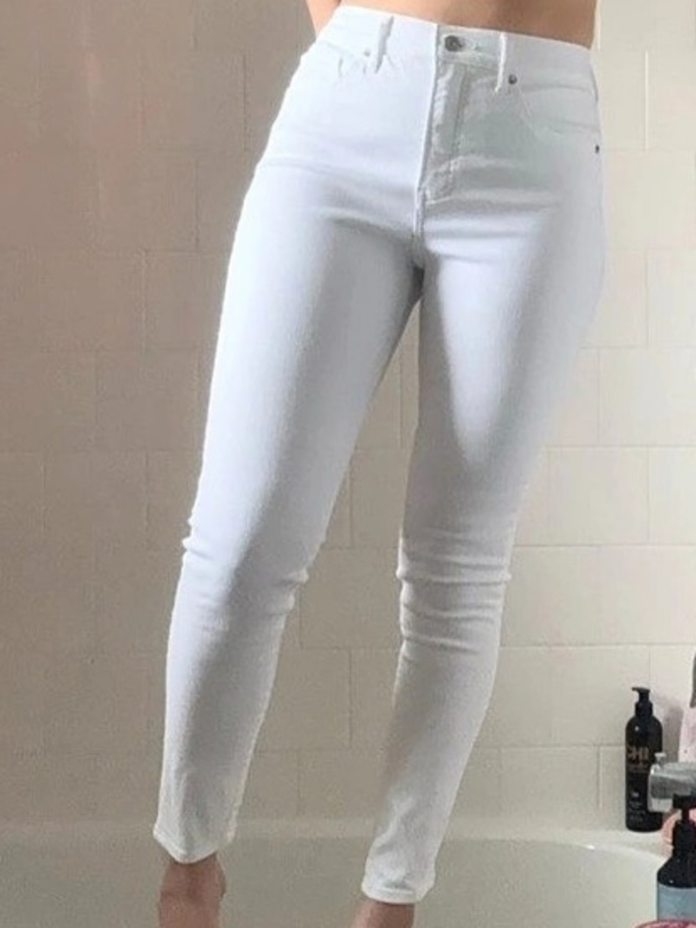 Express White Skinny Jeans size 8L